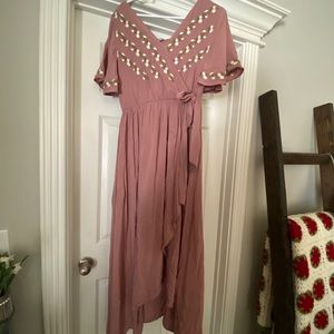 Floral mauve dress